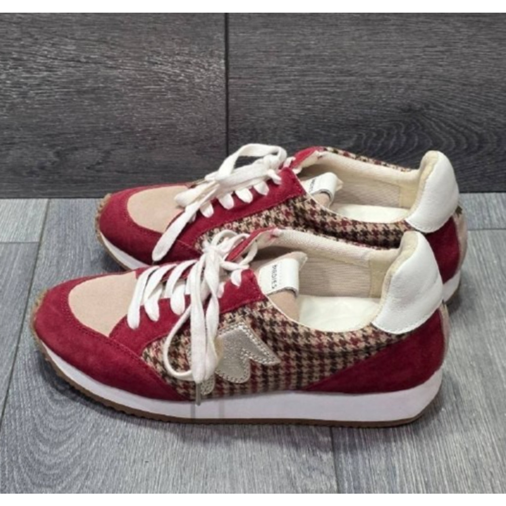 Birdies Women's Roadrunner Sneakers Primary Plaid 6 1/2 Red B000728